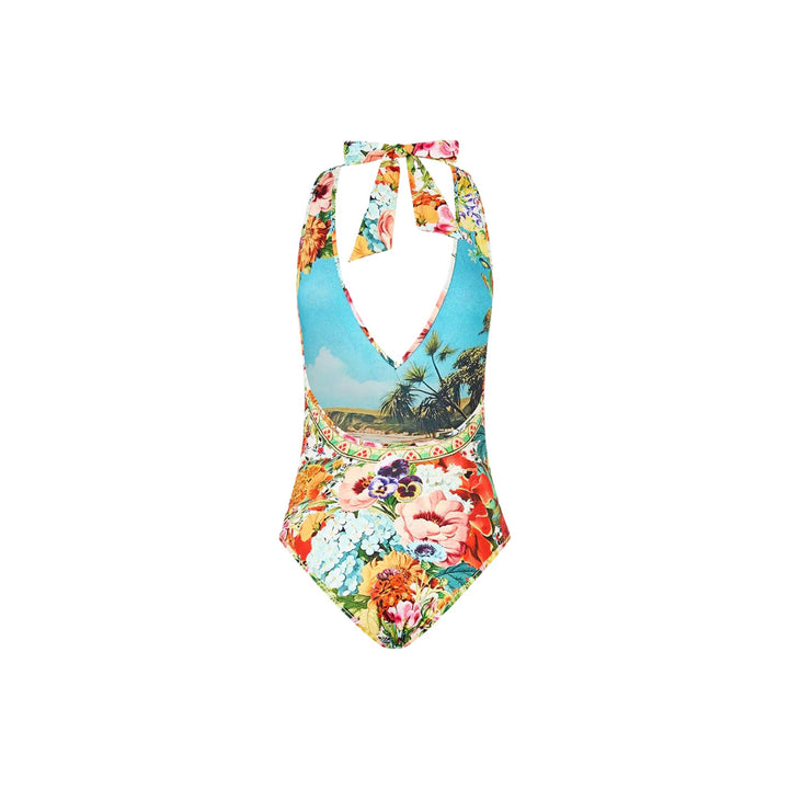 Reversible Bind Edge Halter One Piece