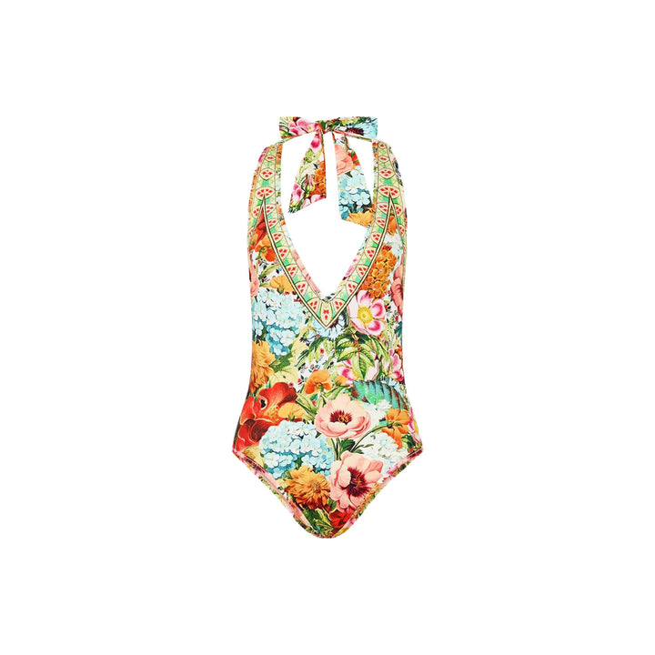 Reversible Bind Edge Halter One Piece
