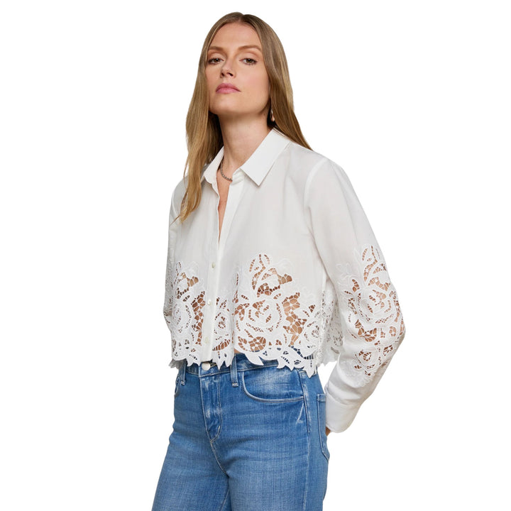 Seychelle Cropped Lace Blouse
