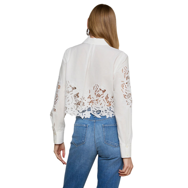 Seychelle Cropped Lace Blouse