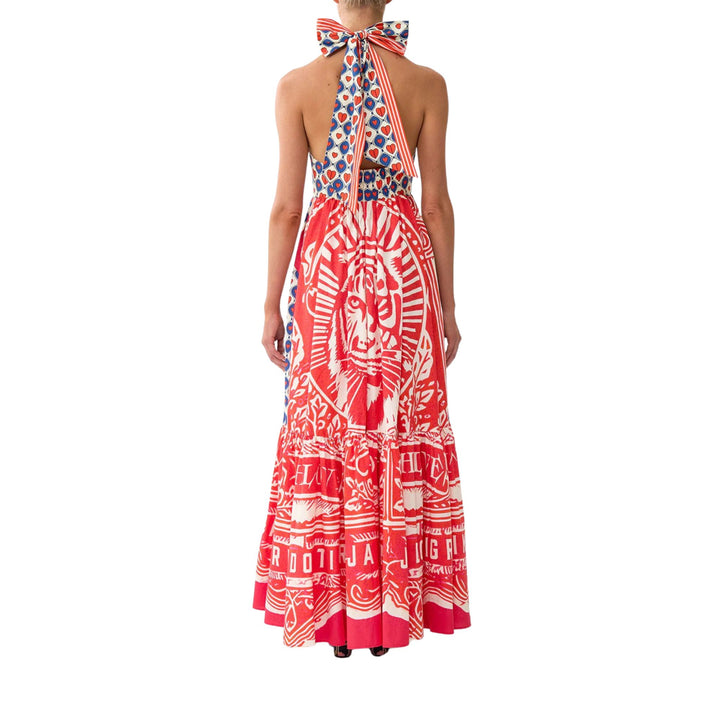 Ruffle Hem Halter Dress