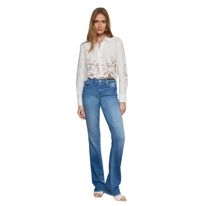 Seychelle Cropped Lace Blouse