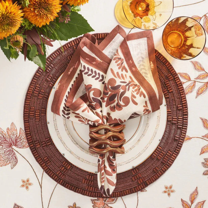 Botanica Napkin - Ivory/Brown