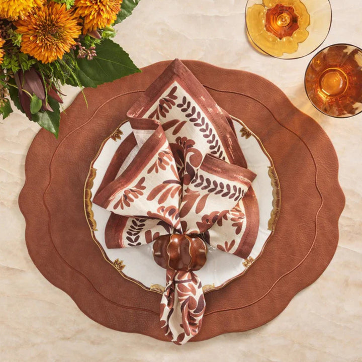Botanica Napkin - Ivory/Brown