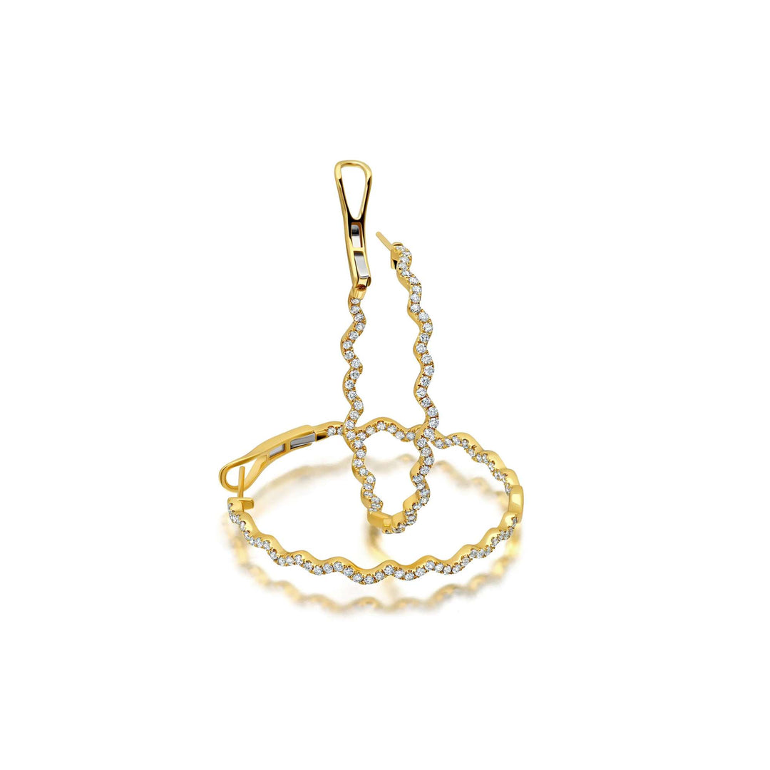 Rio Diamond Inside Outside Hoop Earrings