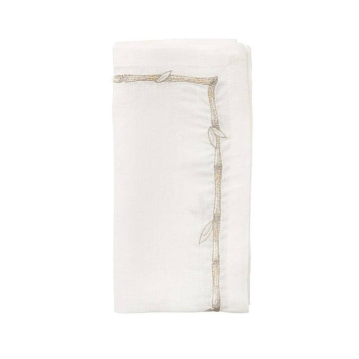 Bamboo Napkin - White/Gold/Silver