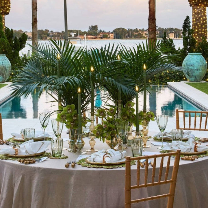 Bamboo Napkin - White/Gold/Silver