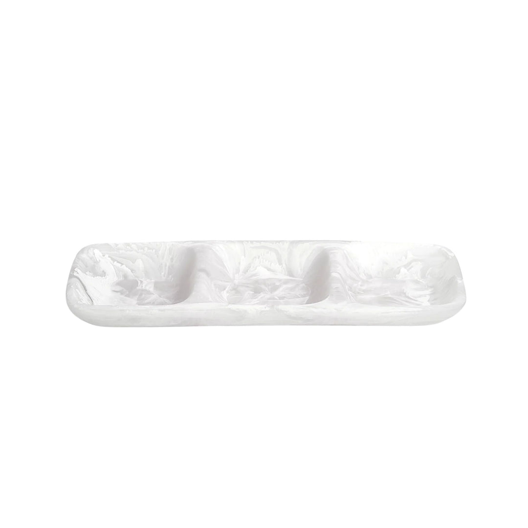 Three Part Tray Medium - White
