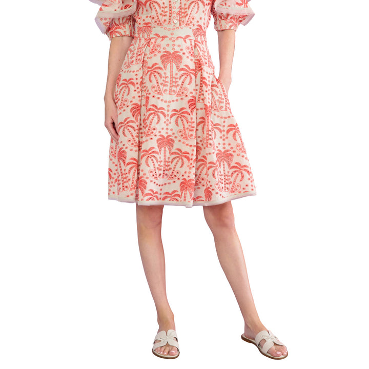 Palm Eyelet Skirt
