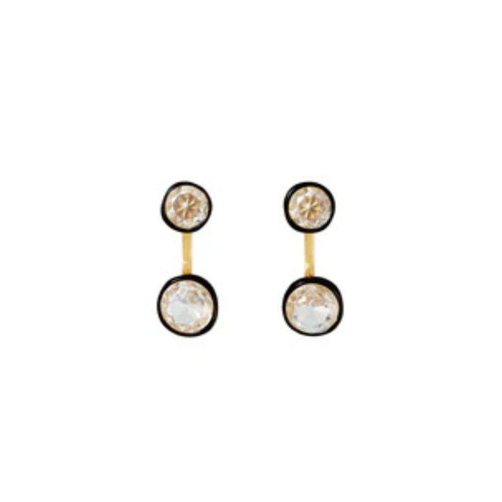 The Floating Spark Earrings - Gold/Pave - O/S