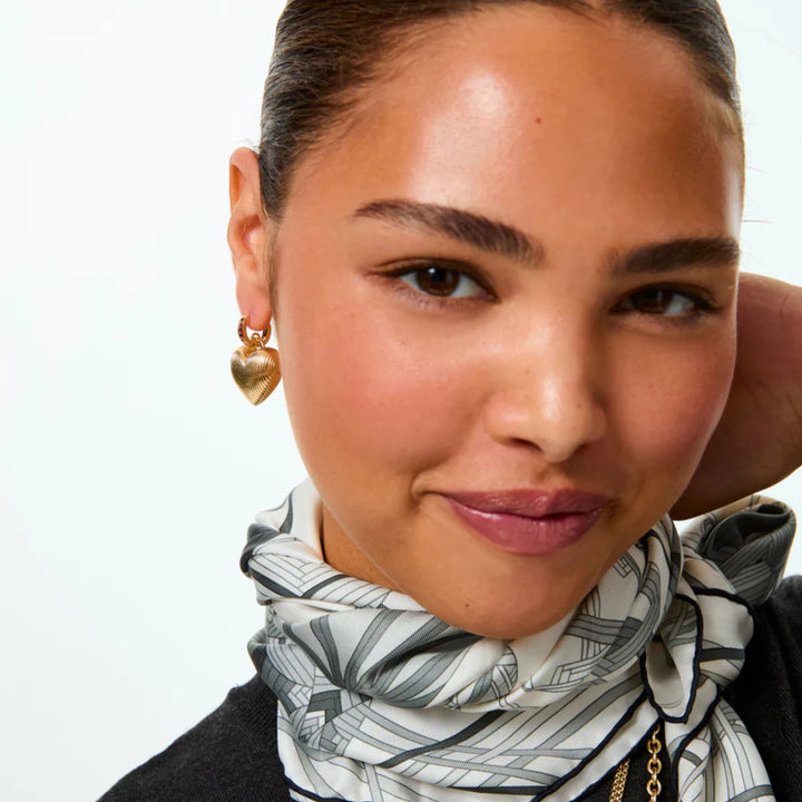The Textured Heart Earrings