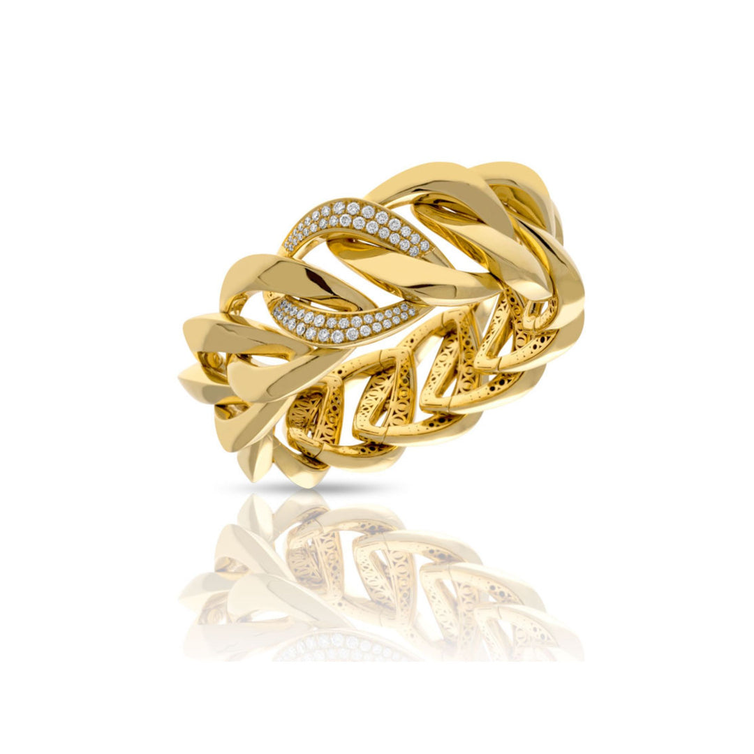 Tresore Diamond YG/WG Links Stretch Bracelet - 2.73ct - No Color - NONE