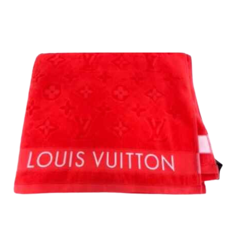 LV Orange Cotton Beach Towel Gwynn s