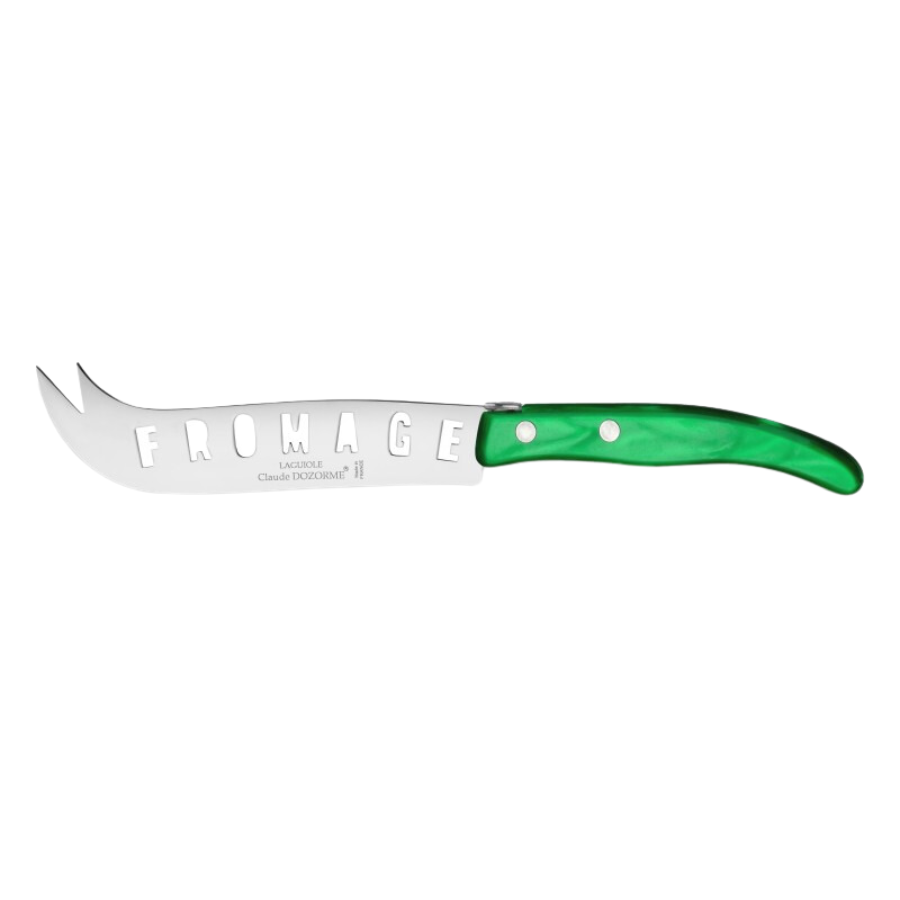 Box of Big Berlingot Cheese Knife Green Handle - No Color - NONE