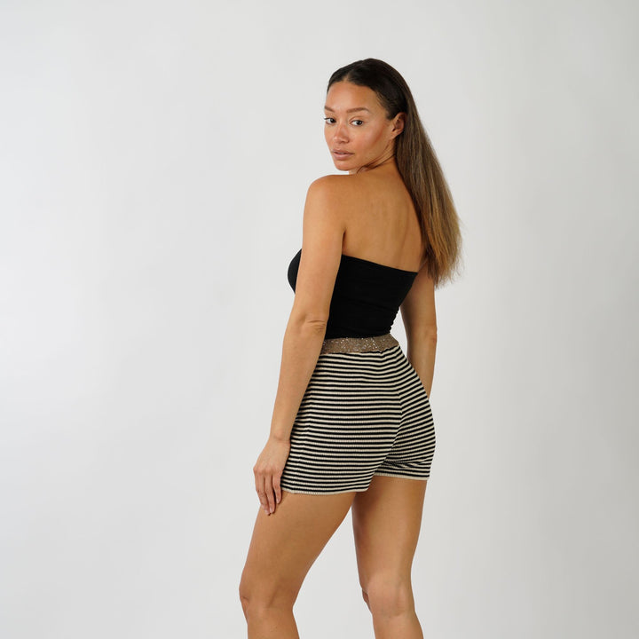 Stretch cotton jersey bandeau top