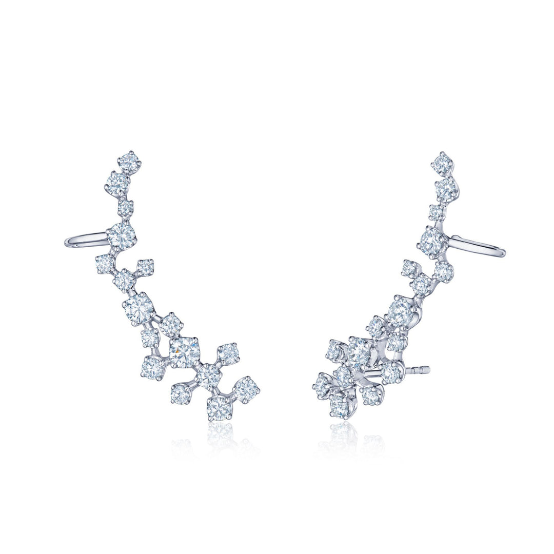 Starry Night Diamond Ear Climbers
