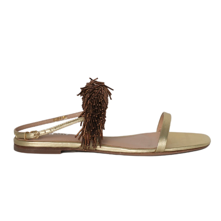 Gold Tassel Sandal