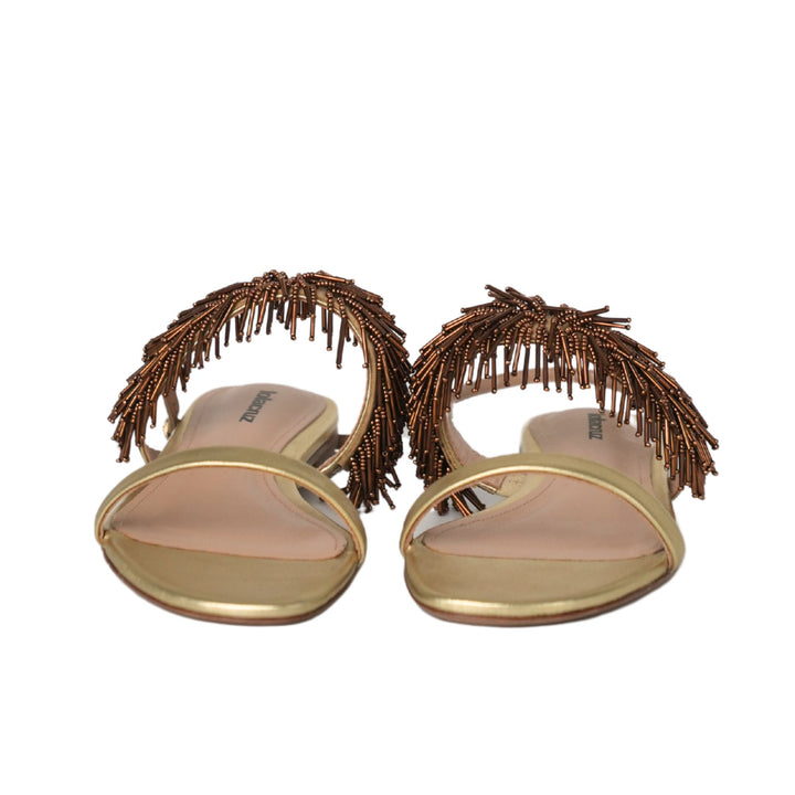 Gold Tassel Sandal