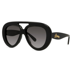 Shiny Black Pilot Full rim Sunglasses LW40144U-01B