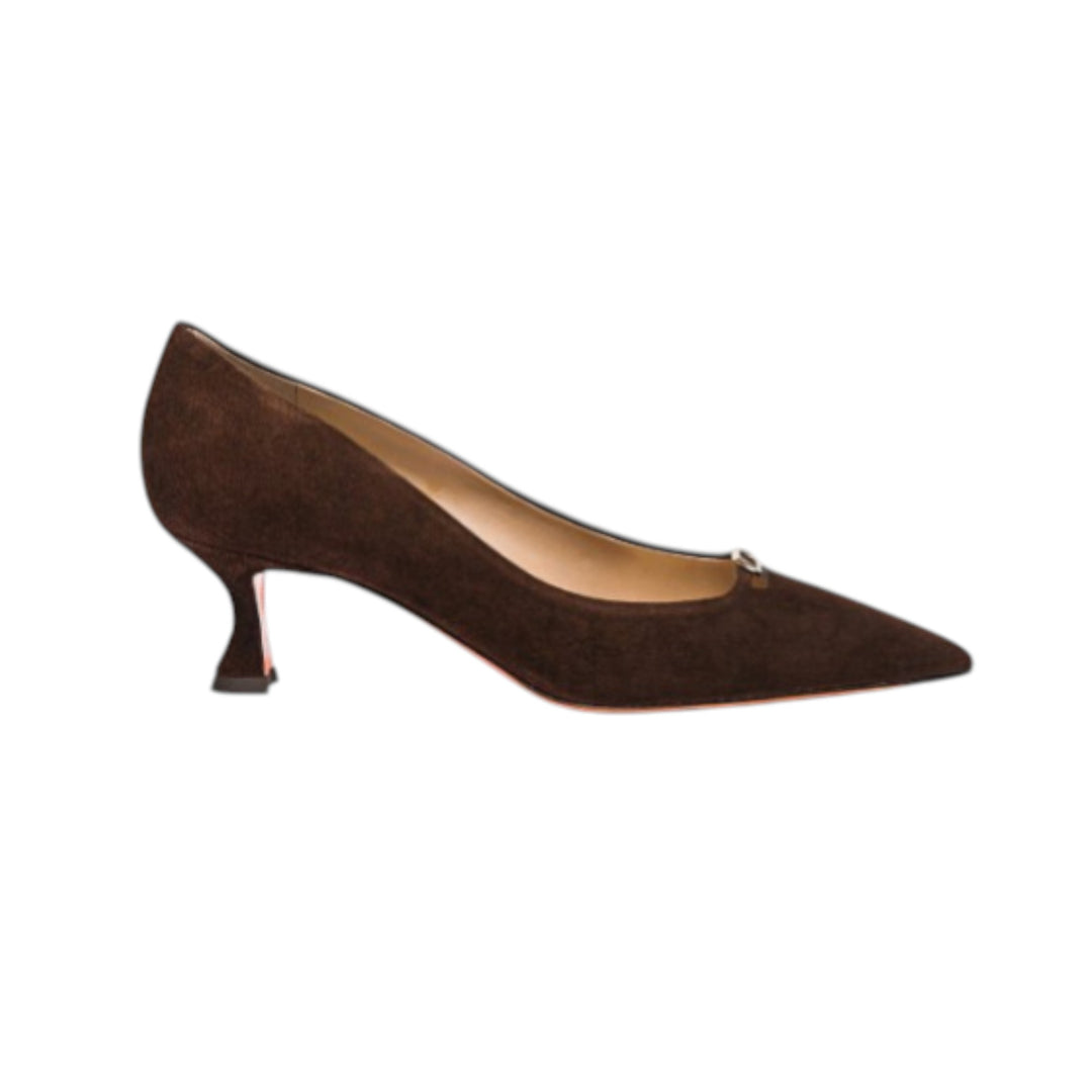 Sabine Suede Pump in Brown