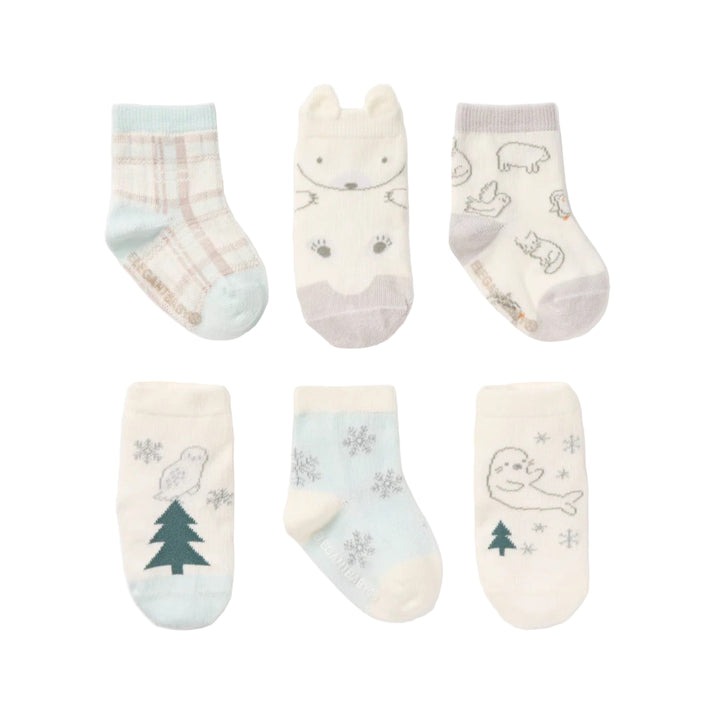 0-12M Christmas Cottage Socks - Set of 6