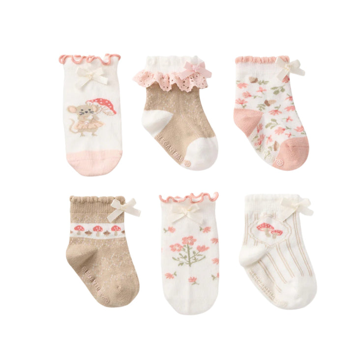 0-12M Magical Mouse Socks - 6 Pack