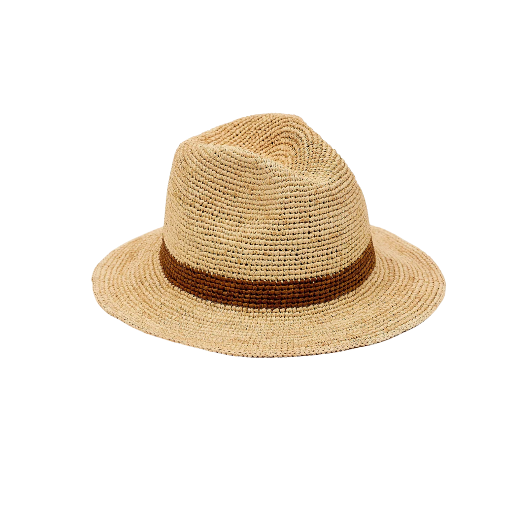 Frankie Fedora in Natural Raffia