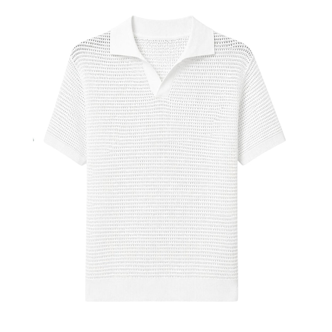White Modern Knitwear Polo