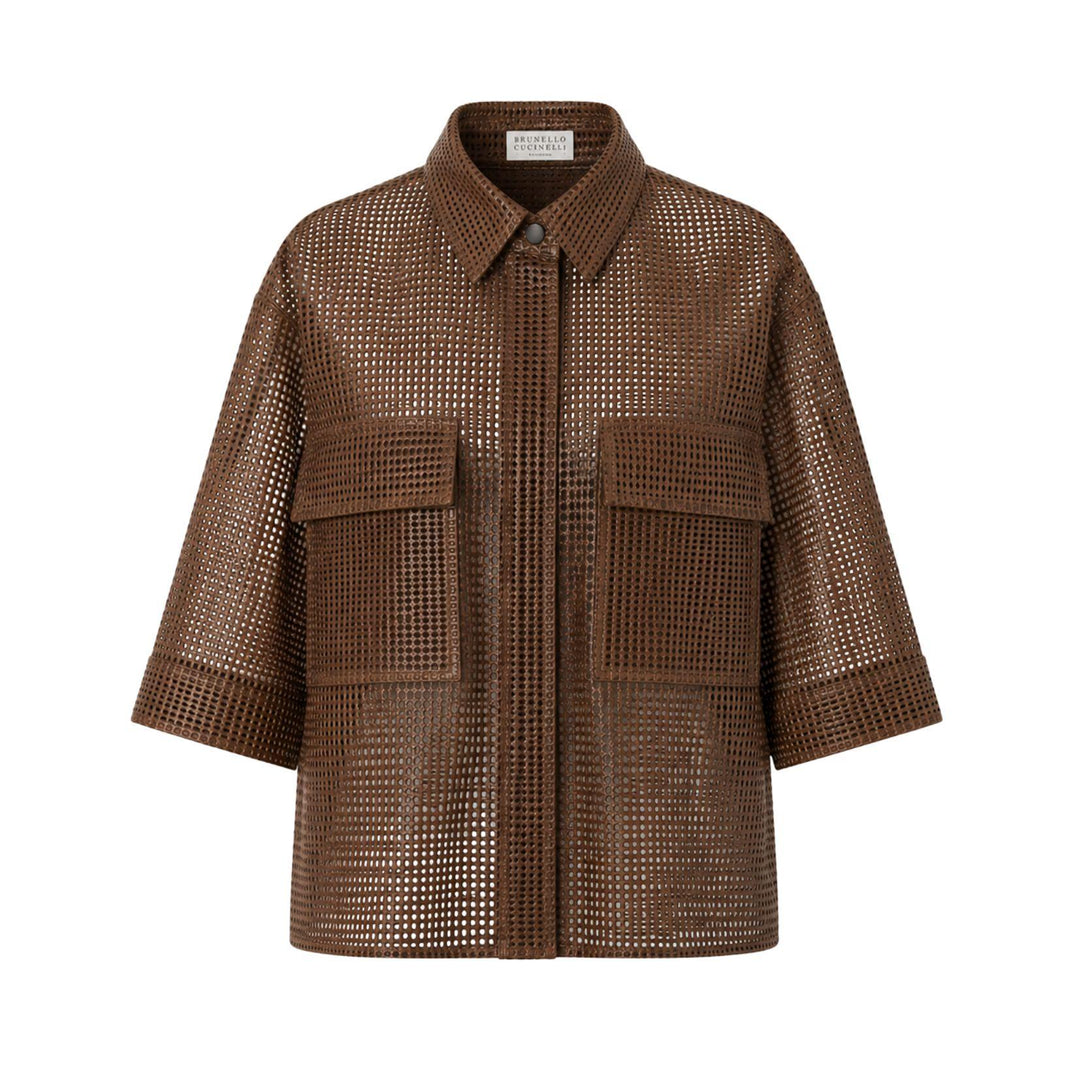 Hybrid Knit Organza Sleeve Jacket