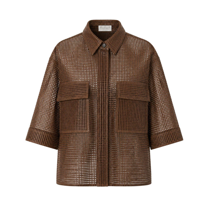 Hybrid Knit Organza Sleeve Jacket