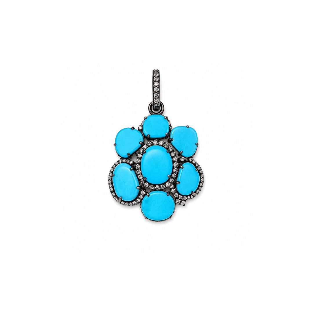 Turquoise Flower Pendant