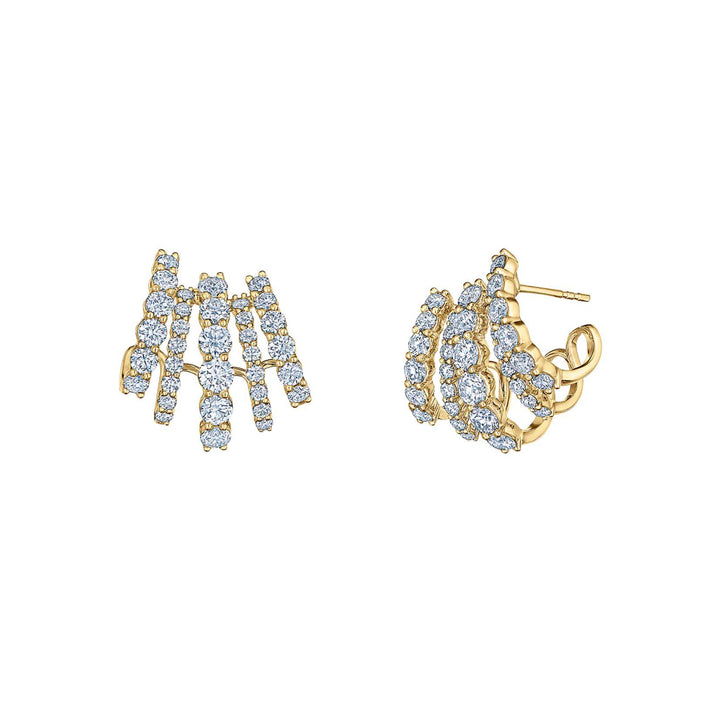 Lyric Five-Row Huggie Earrings