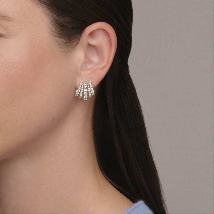 Lyric Five-Row Huggie Earrings