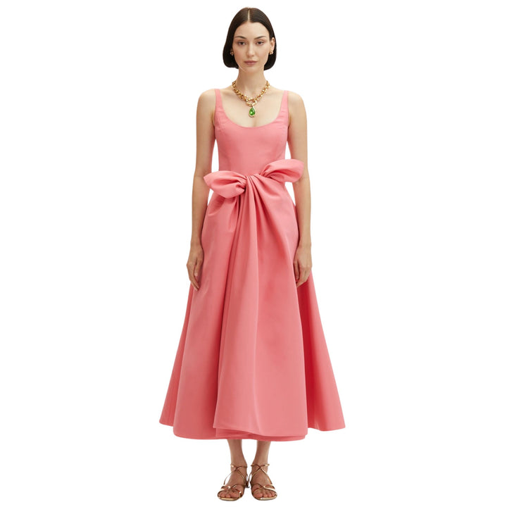 Sleeveless Scoop Neck Bow Detail Cocktail Dress