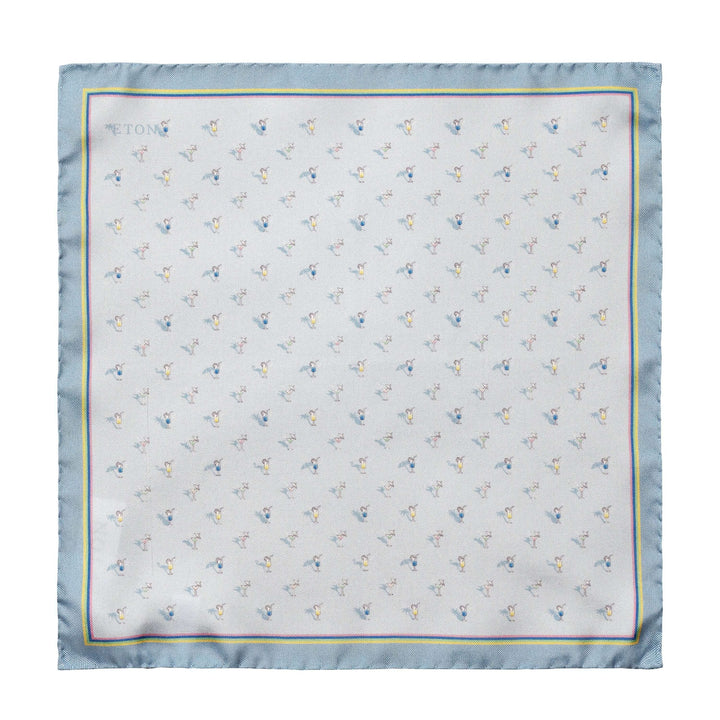 Light Blue Cocktail Silk Pocket Square