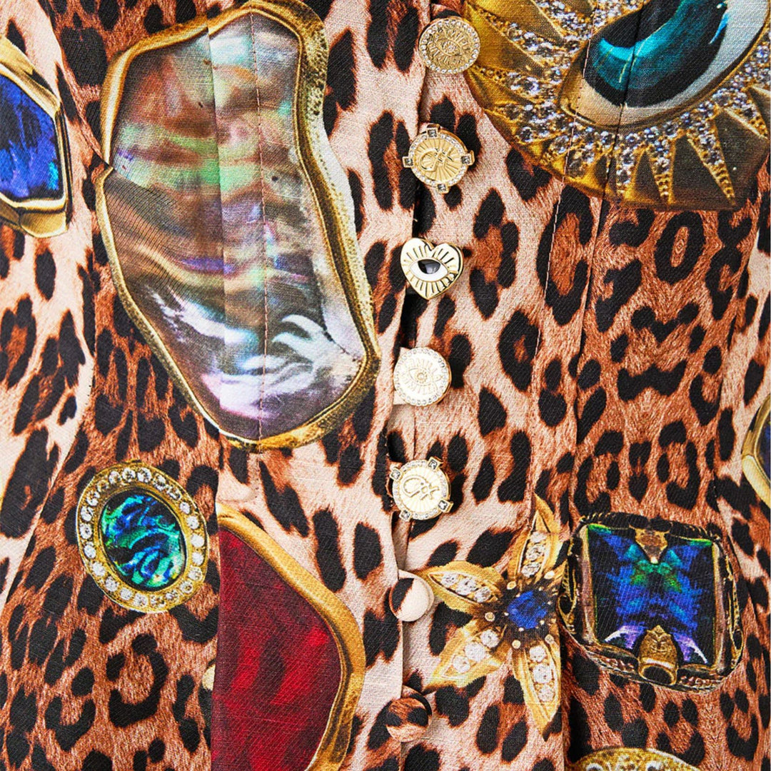 Corset Dress With Long Flared Skirt in Nazar Nirvana