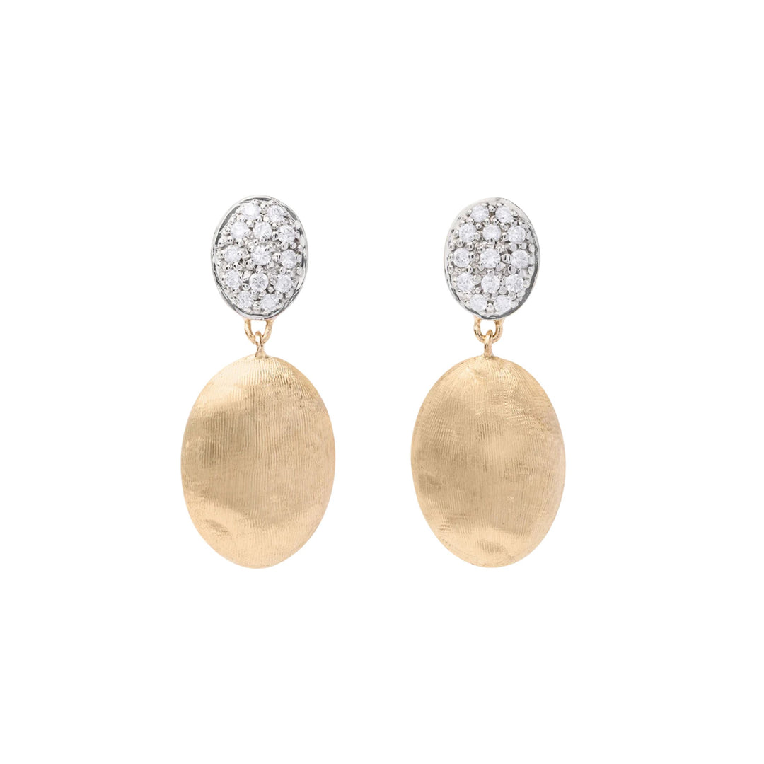 Siviglia Bean Earrings with Diamonds 18K YG
