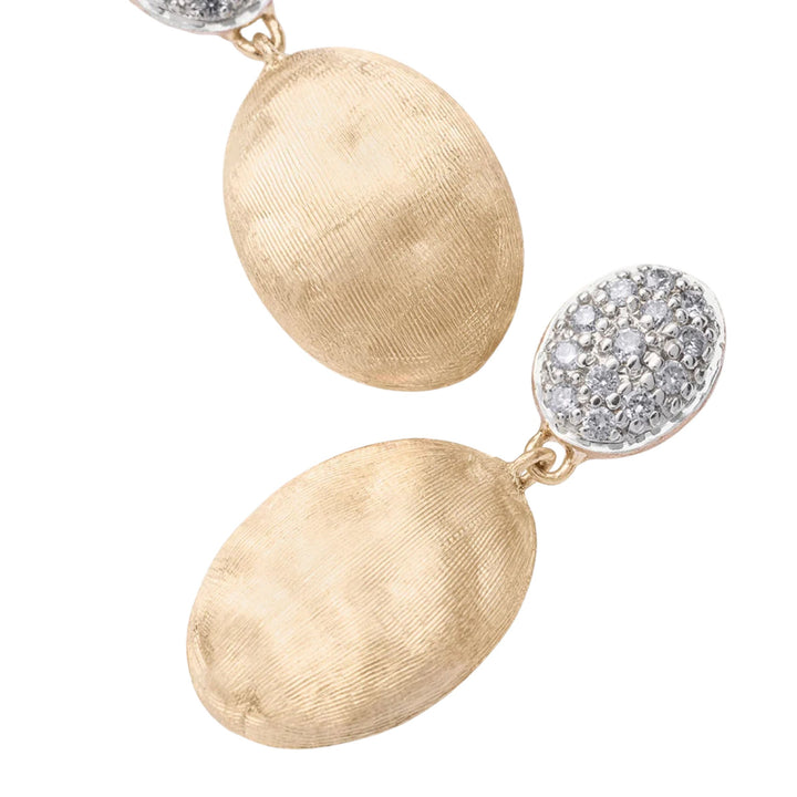 Siviglia Bean Earrings with Diamonds 18K YG