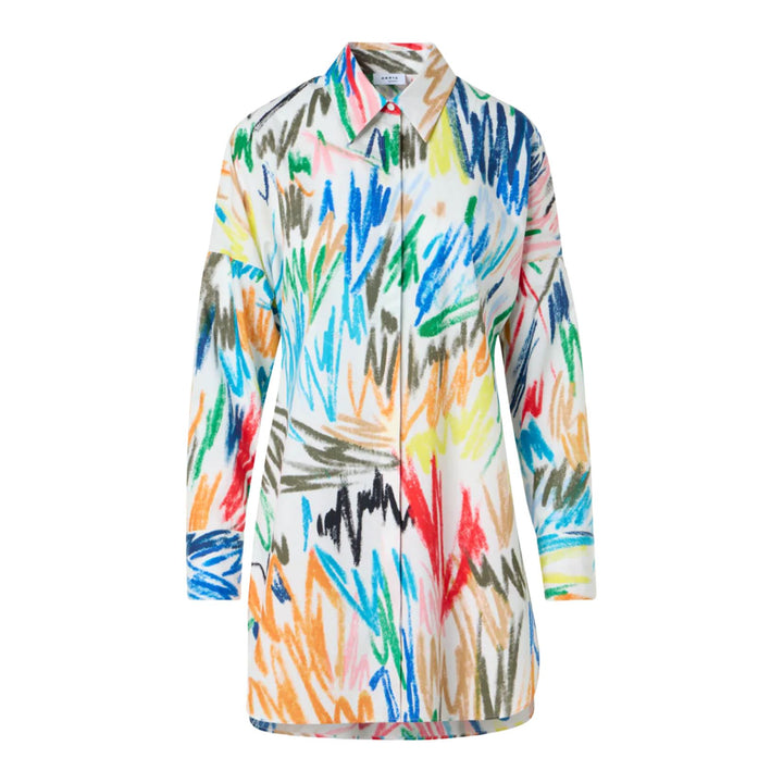 Scribble Print Tunic Blouse