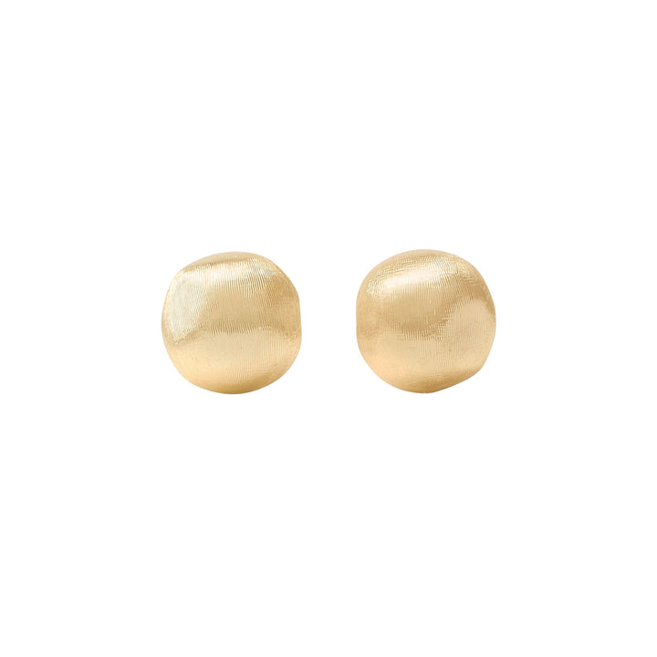 Africa Gold Round Stud Earrings 18K YG