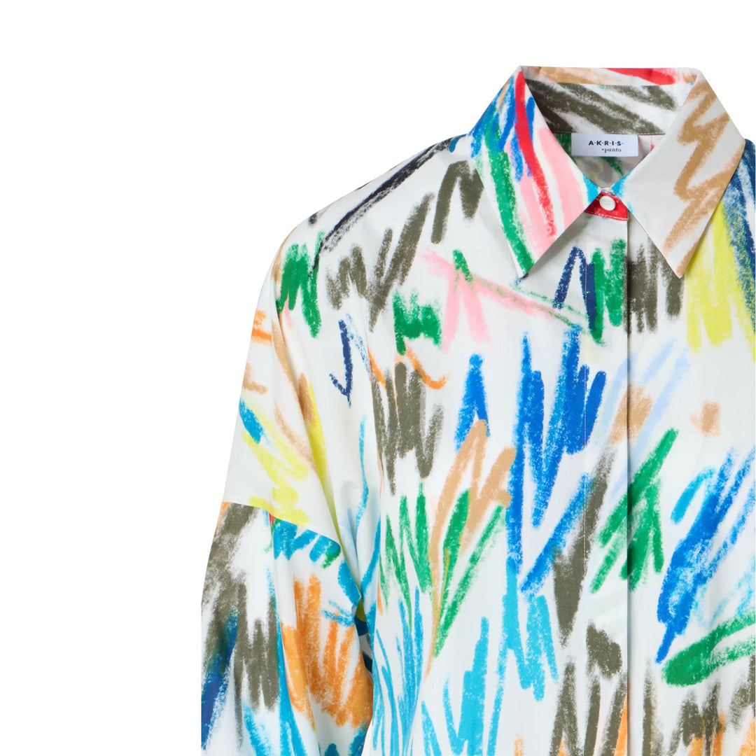 Scribble Print Tunic Blouse
