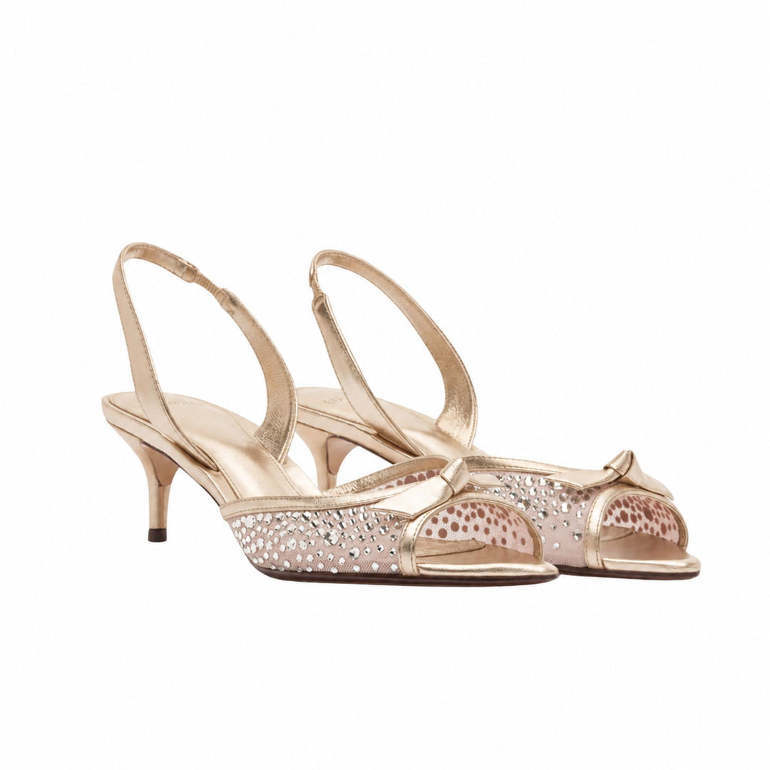 Slim Clarita Crystal 50 Sandal in Golden