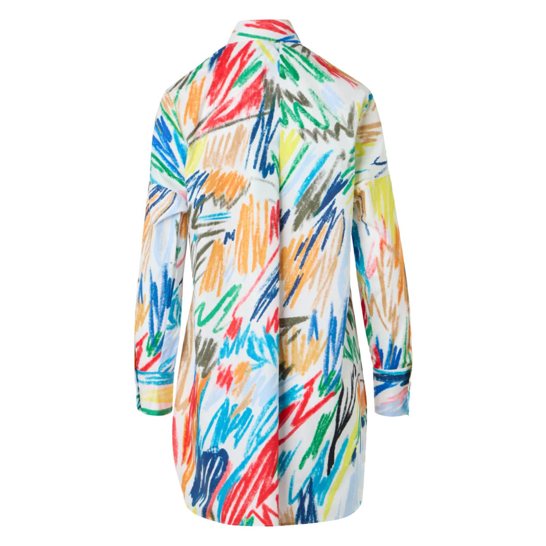 Scribble Print Tunic Blouse