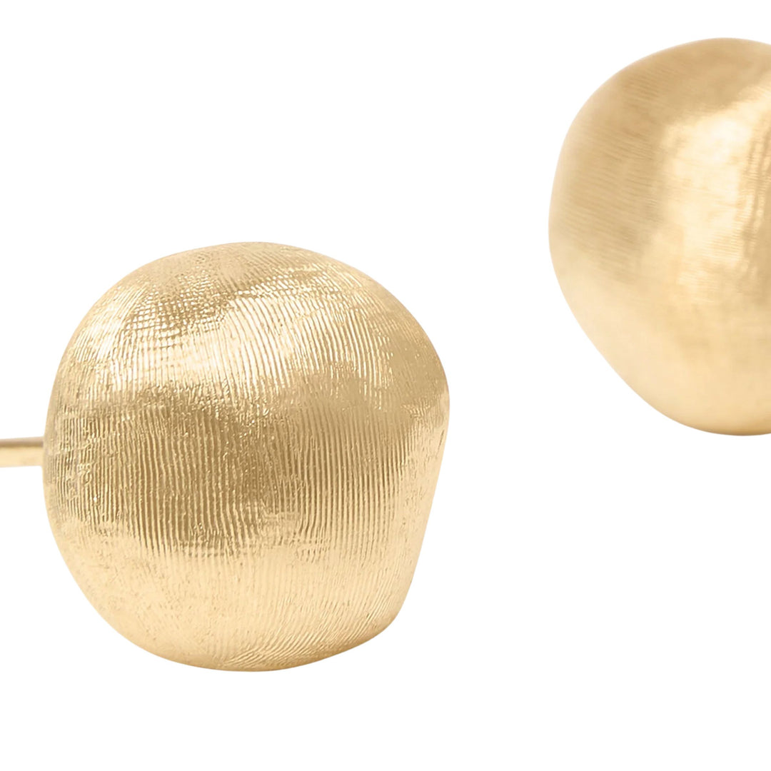Africa Gold Round Stud Earrings 18K YG