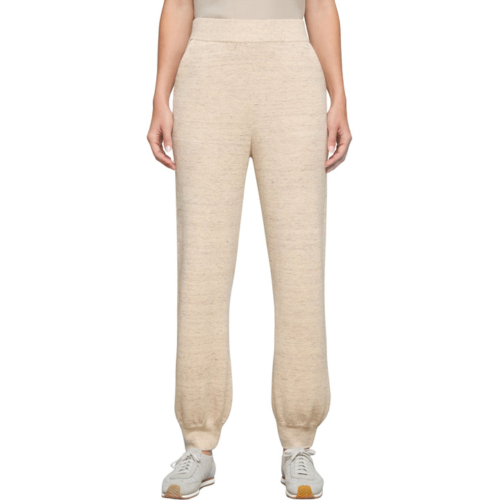Linen-Cotton Jogger Pant in Marled Neutral