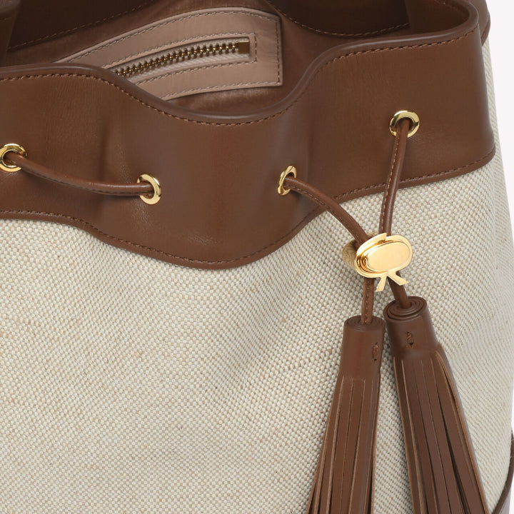 Sienna 22 Canvas and Leather Bucket Bag