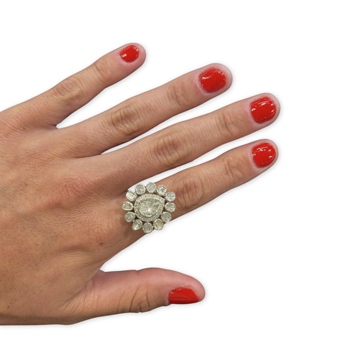 Medium Multi Faceted Diamond Ring