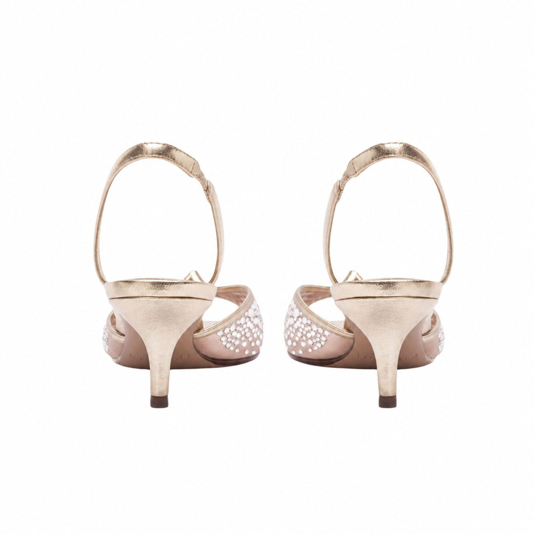 Slim Clarita Crystal 50 Sandal in Golden