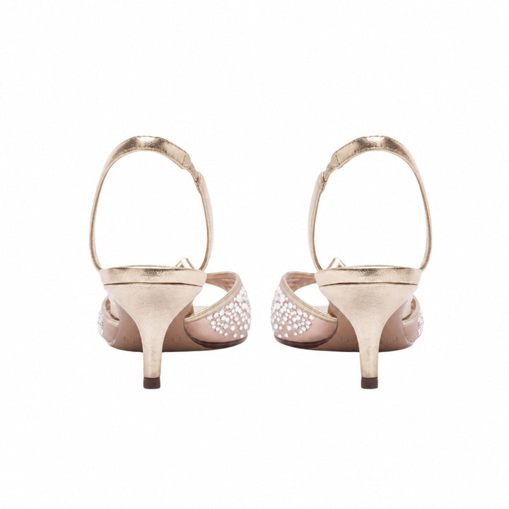 Slim Clarita Crystal 50 Sandal in Golden