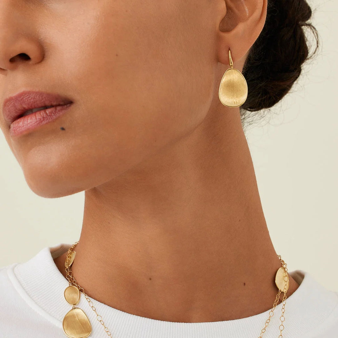 Lunaria Petal Earrings 18K YG